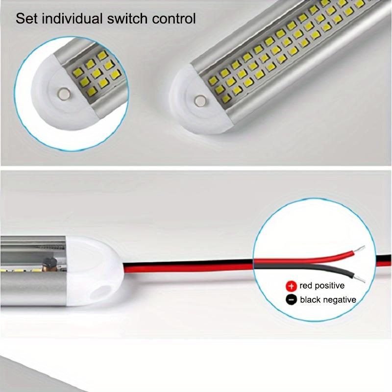 1PC/2PCS/4PCS High Brightness Vehicle Interior Light with Switch 12V-80V Universal Reading Lamp For RV Box Truck Camper Van Boat