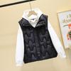 Cotton Vest Women's Short Stand-up Collar Rhombus Autumn and Winter New Korean Version Cotton Vest Cotton Vest Jacket Fashion Cotton Vest