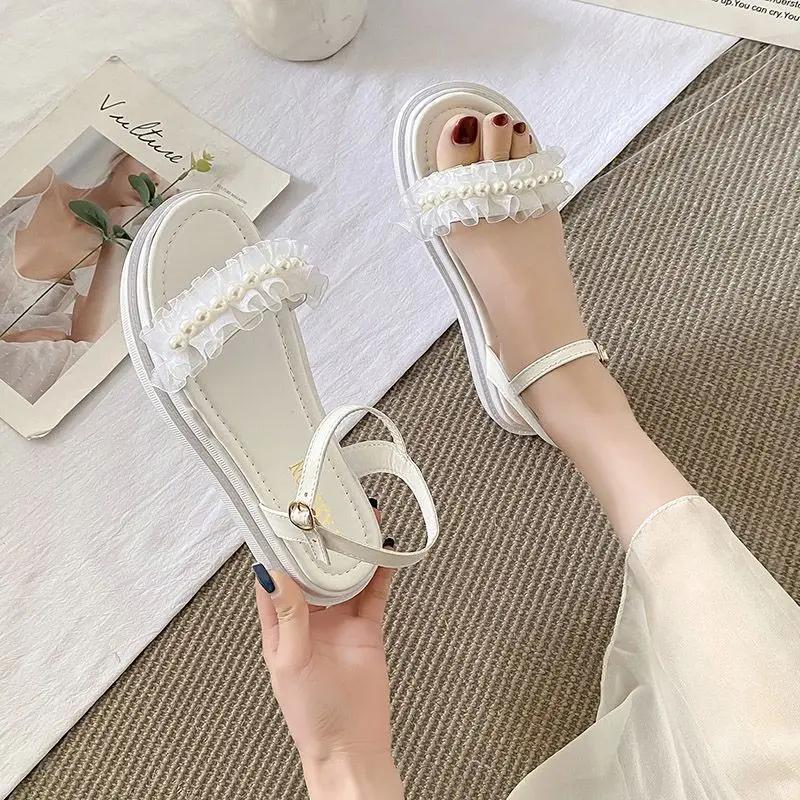 Fashion Platform Pearl 2025 Luxury Sandals for Women Summer Offers New Breathable Fashion Woman Shoes The Best Footwear on Offer Sales