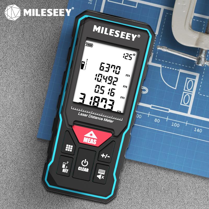 

Перезаряжаемый лазерный дальномер MILESEEY X6 40 м, 60 м, 80 м, 100 м, лазерная лента для измерения с датчиком угла наклона, измерительные инструменты 40m