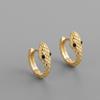 Shaped Gold Silver Hip Pop Hoop Earrings Korea Style Earrings Party Jewelry Women Men Ear Buckles