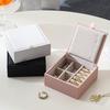 Portable Travel Jewelry Box - Mini Pu Leather Case With Soft Velvet Interior Compact Organizer For Rings Earrings Necklaces