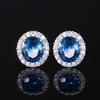 Jewelry Simulation Blue Spinel Egg Temperament Retro Set 13 * 18-10-12