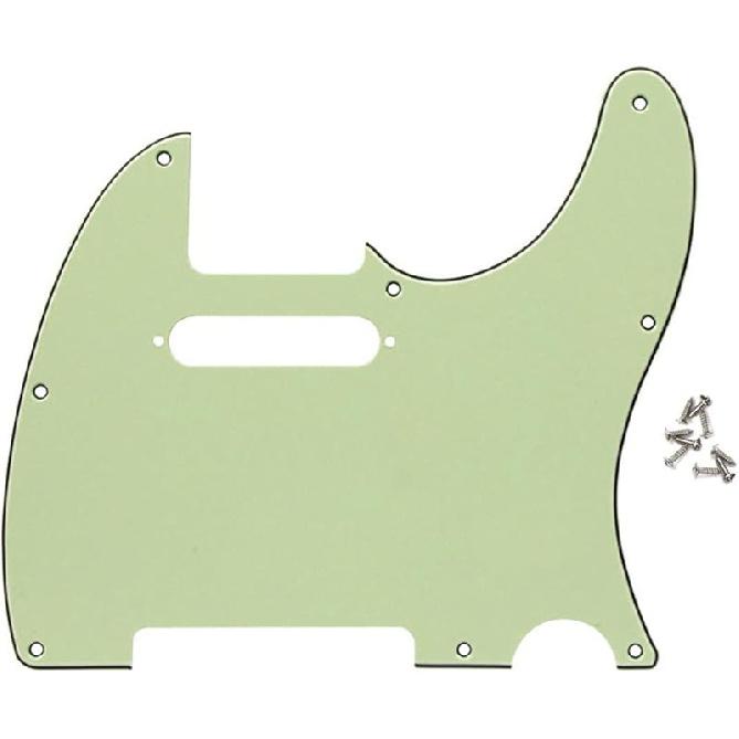 Shengsui 8 Hole Tele Pickguard Pick Guard Scratch Plate for Telecaster USA/Mexican Fender 3Ply Black
