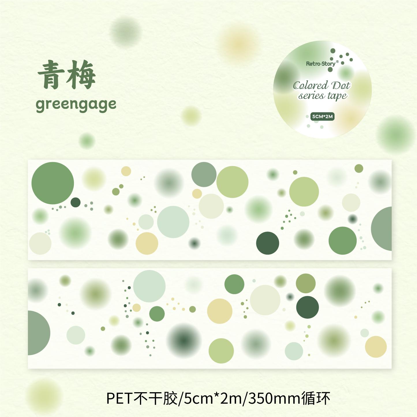 

2m/Roll Color Dots Decorative Adhesive Washi Tape Masking Tapes Craft Planner Scrapbooking Label Stickers Japanese Stationery 50mmX200cm