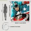 1pc MARVEL Captain America Shower Curtain,,, Machine Washable, with Hooks, Bathtub Partition, for Bathroom Decoration