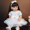 KEIUMI Full Body Silikon Vinyl Reborn Baby Doll 55 cm Jente Realistisk Langt hår Prinsesse Bebe Newborn Dukke For barn Bursdag Påskegaver