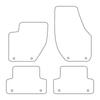[Blm]Vl014 Red - Set Of Velour Floor Mats To Fit Volvo V40 Ii 2012-2019 - Red Trim