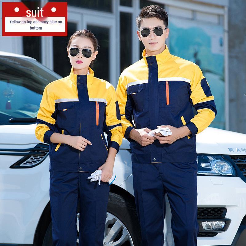 

Прочный рабочий комплект для мужчин и женщин - С длинным рукавом, износостойкий, утолщенный для весны/осени. Идеально для сварки и авторемонта. XL/175