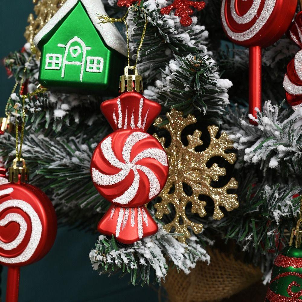 40pcs Plastic Electroplated Hanging Balls Set Christmas Tree Pendants  Holiday Party Ornament