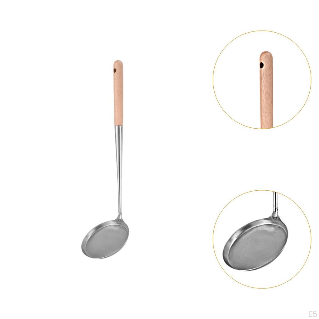 Cake Frying Spoon Kitchen Cooking Utensil Anti-scald Handle Easy to Use Rosette Maker Ladle
