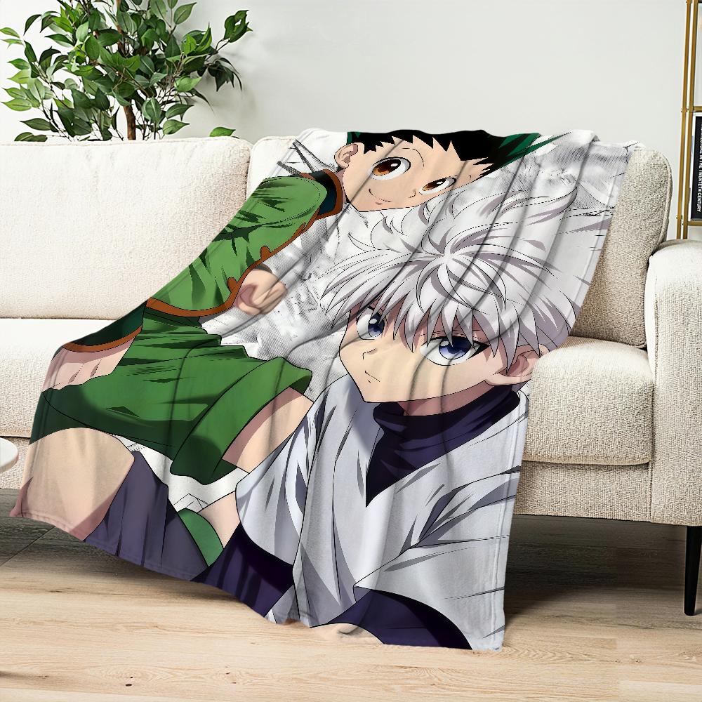 Comic Anime Kunst h-hunter h-hunter Gon Killua Flanell warm Komfort weiche Plüschdecke für Sofa Wohnzimmer Schlafzimmer Reise Geschenk