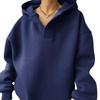 2026 Autumn/Winter Women's Solid Color Hooded Sweatshirt - European & American Style, Long Sleeve, Loose Fit Hoodie