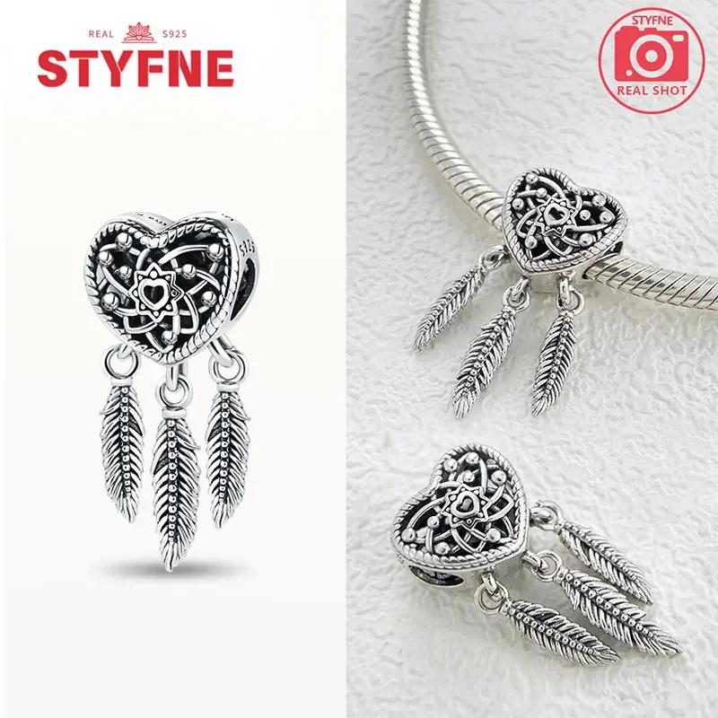 Copper Colors Butterfly Dreamcatcher Tassel Charms Pendant Feather Bead Fit Original Bracelet Diy Fine Jewelry Gift For Women