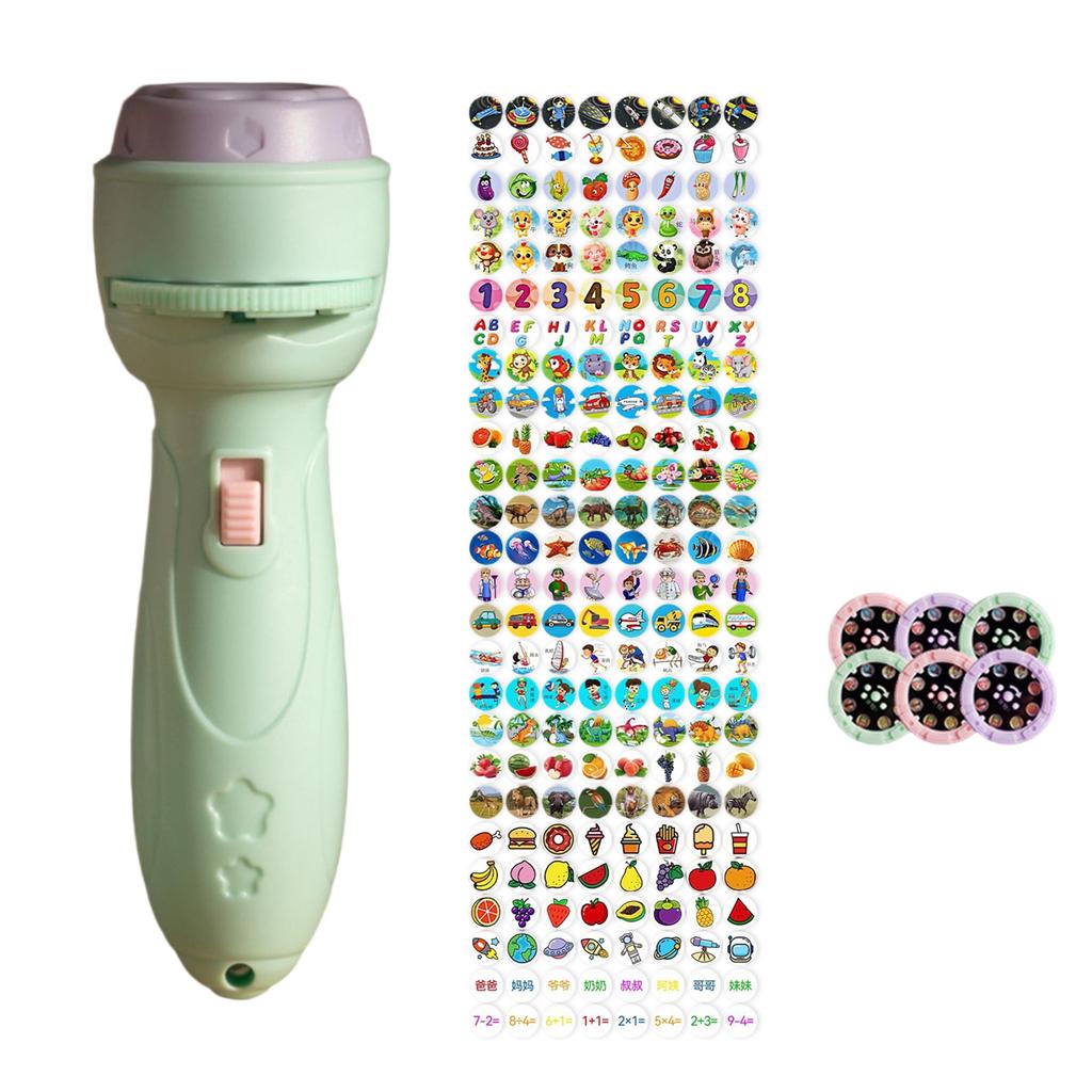 Educational Kids Flashlight Toy With Discs 48 Cartoon Images For Early Learning Boys Girls