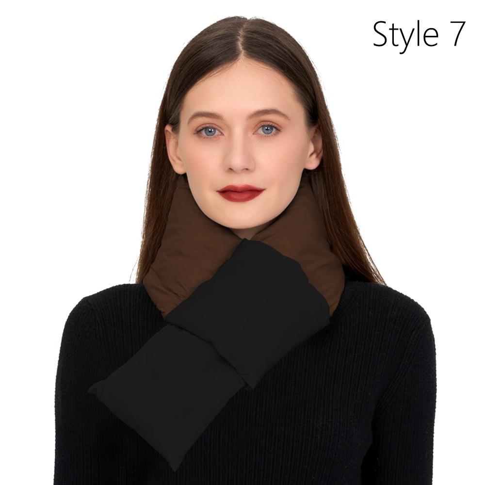 

Windproof Cross Ring Scarves Down Cotton Skiing Scarve Simple Fashion Ring Scarf Women Men Style 7