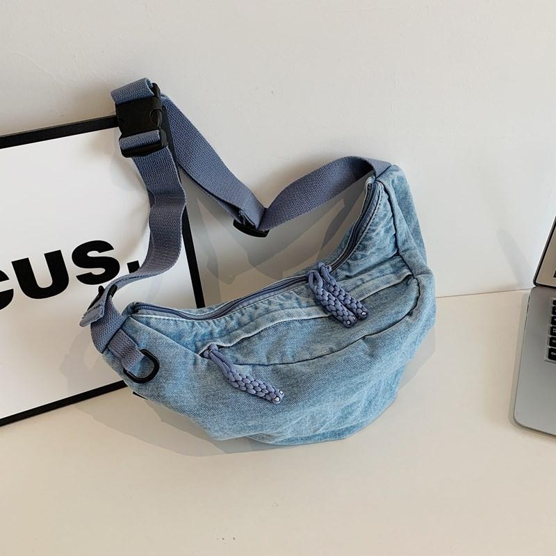 Light Denim Small Bag Women's Shoulder Crossbody Bag Commuter Dumpling Bag
