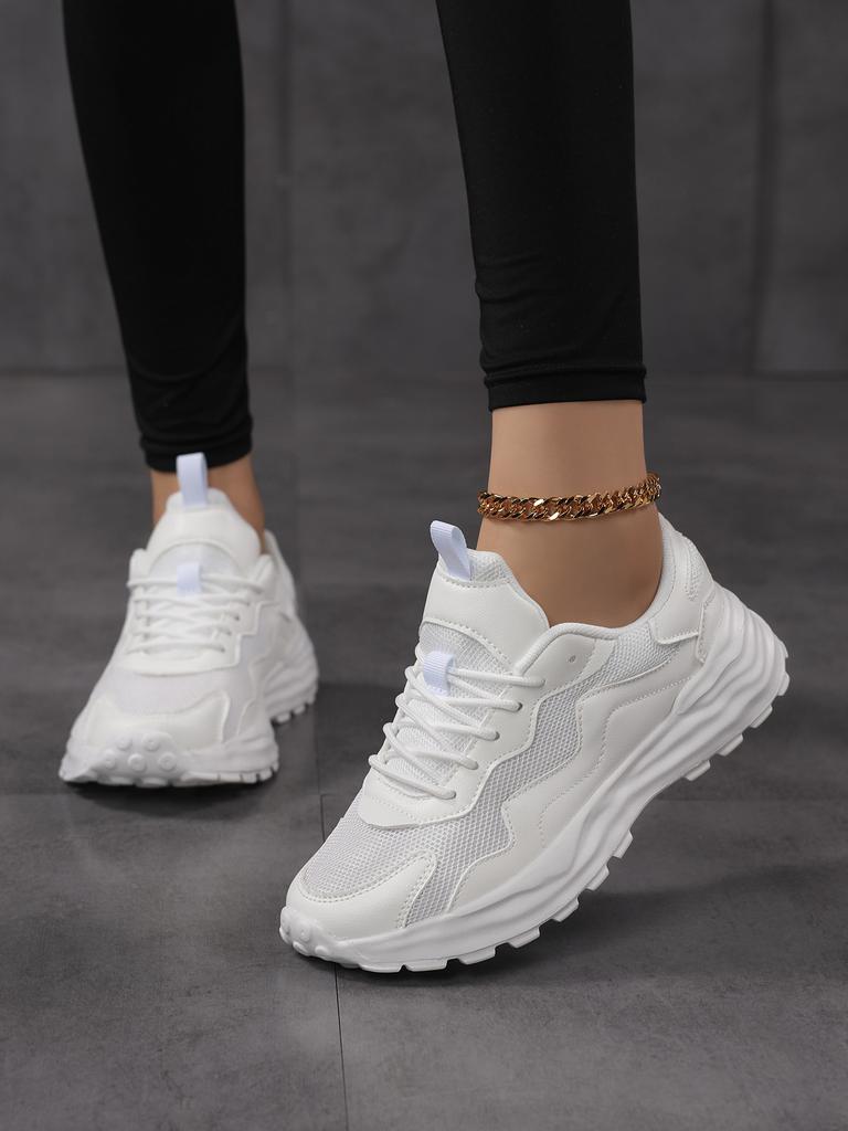 Women's Walking Shoes Soft Bottom Non-slip Mom Sneakers Breathable Net Shoes Fashion Casual Single Shoes