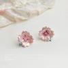Ceramic Mori flower stud earrings are fresh and sweet, super fairy new earrings, commuter explosion jewelry wholesale