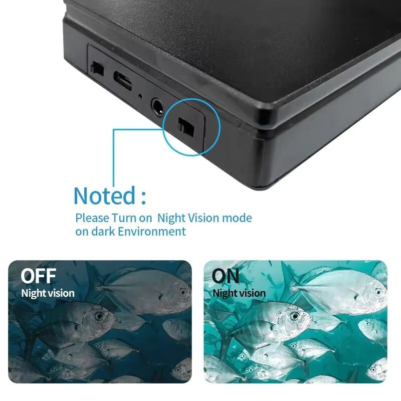 Unterwasser-Angelkamera 1080P HD 4,3 Zoll Handheld-LCD Eisangel-Finder für Boot Kajak Meeresangeln mit 5000amh Akku