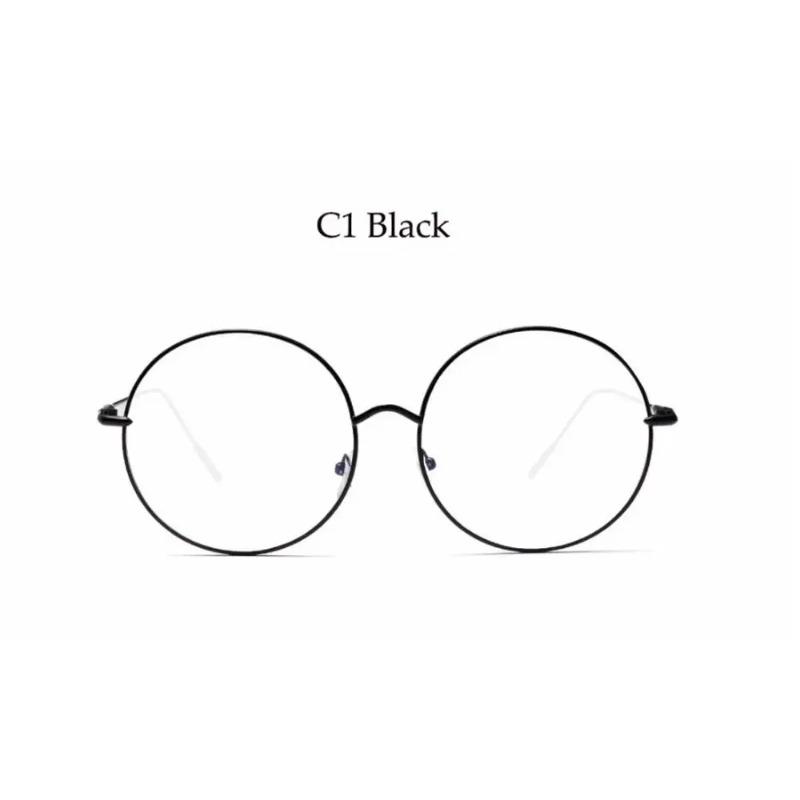 Oversized Round Glasses Women Men Metal Large Circle Optical Frame Fashion Eyewear Spectacles