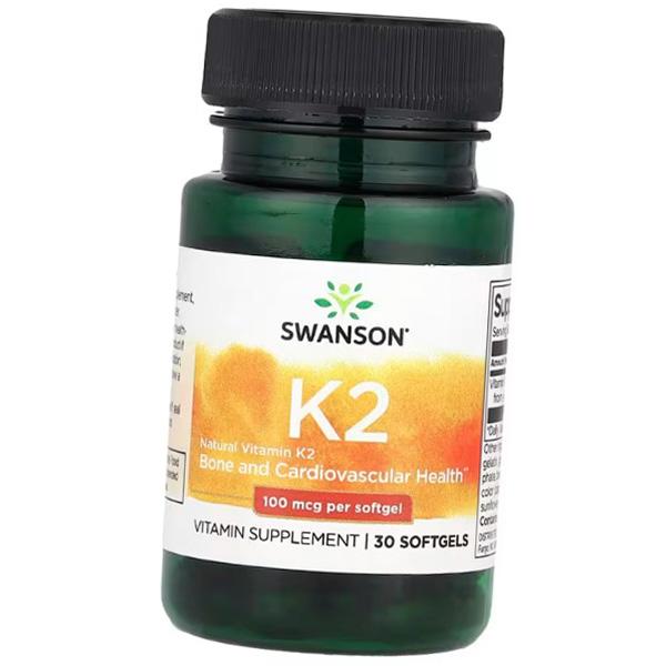 Natural Vitamin K2, Natural Vitamin K2 100, Swanson 30 Softgels (36280236)