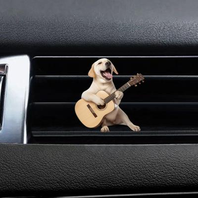 Air Freshener Clips Cute Guitar Dog Car Vent Clip 2D Dashboard Decor for Dog