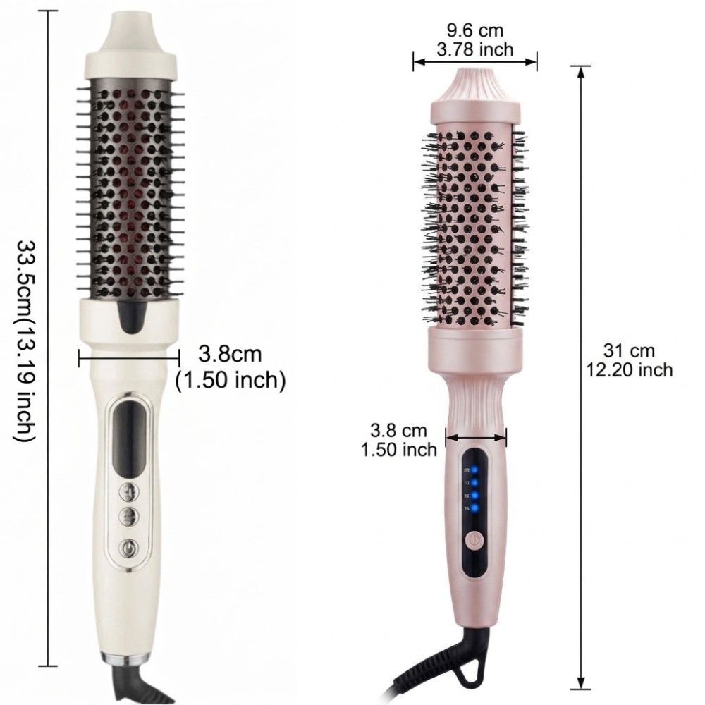 2 In 1 Curling And Straightening Hair Brush Curling Hair Styling Brush Hair Styling Comb Home Use