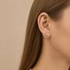 1 Pair Rhinestone Earrings for Women, Cubic Zirconia Stud Earrings, Lightweight Cartilage Helix Earring Jewelry
