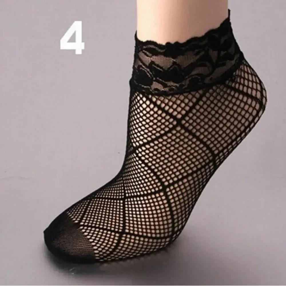 Casual Ruffle Hot Sale Sexy Ladies Fishnet Women Stockings Ankle Short Socks Foot Socks Lace