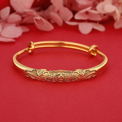 Betrunkenes Blumen-Flüsterarmband, solides, schiebbares und verstellbares, modisches Gold-Make-up-Armband im ethnischen Stil, verblassendes Armband