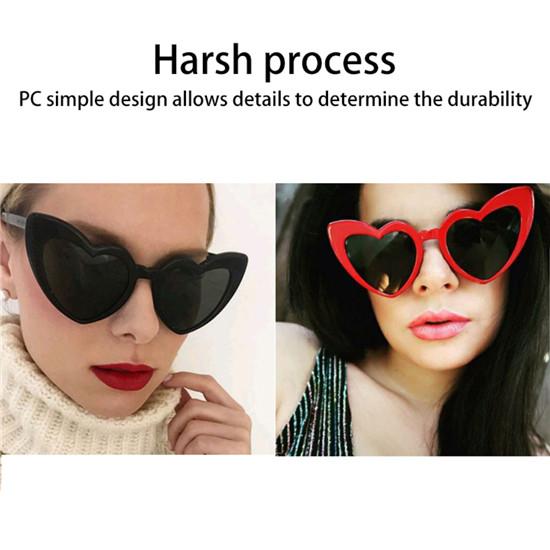 Hjärtformade solglasögon Love Damsolglasögon Solglasögon Europeiskt och amerikanskt mode Hjärtsolglasögon Rider Glass UV-skydd