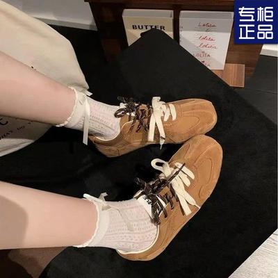 Retro Flat-bottomed German Training Shoes Autumn New Casual Shoes Mesh Breathable Forrest Gump Shoes Versatile Women's Shoes