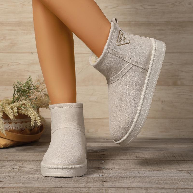 Fashion Fleece Snow Boots Women Platform Casual Fashion Bread Cotton Shoes 2025 New Winter Versatile Booties