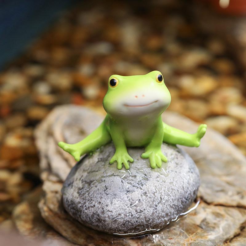 Charmantes kleiner Frosch Harz Blumentopf & Wasserspiel für Gartengestaltung.