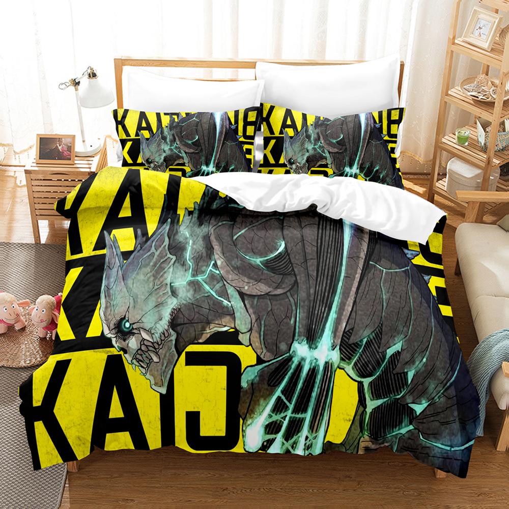 Home textile 3d printed monster pattern bedding set three-piece set single double large quilt cover pillowcase home