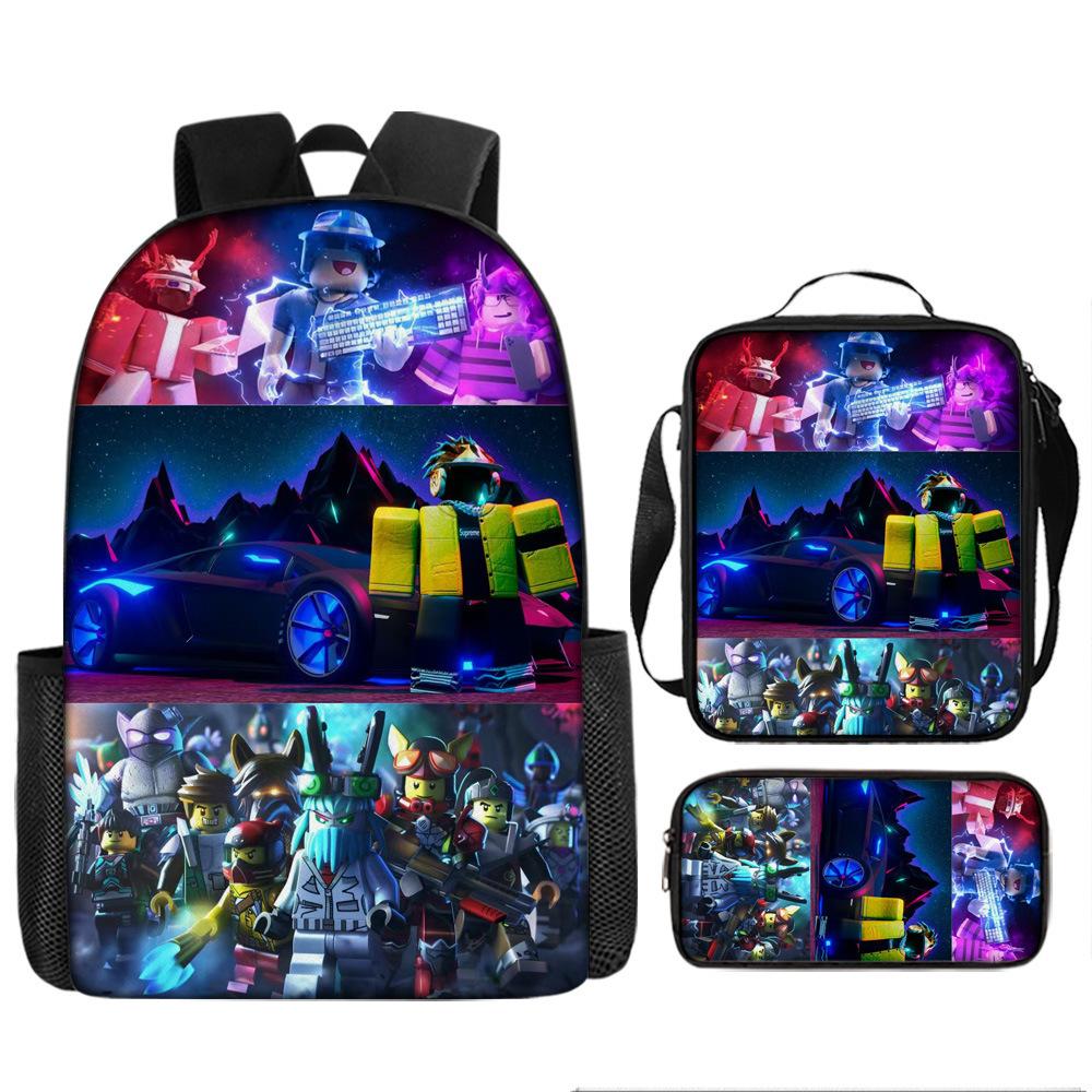 Robles Backpack Three-Piece Children'S Cartoon Backpack Large Capacity School Bag