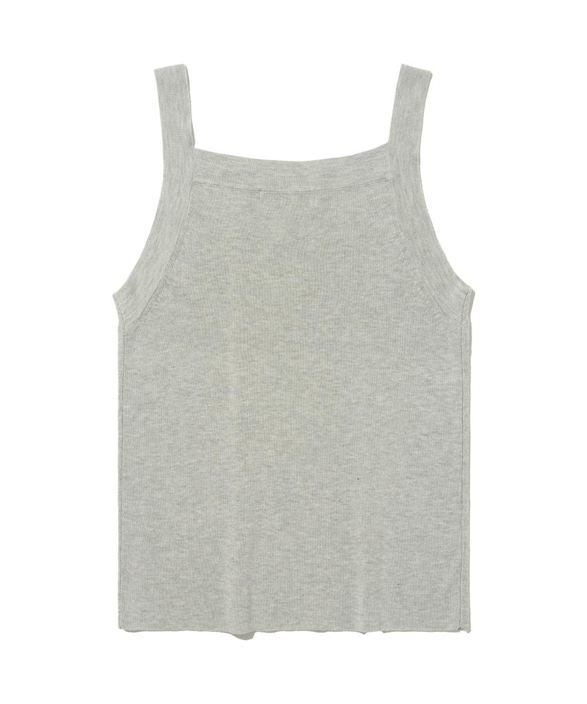 ROIDESROIS Crop Slim Fit Sleeveless Top (Gray)