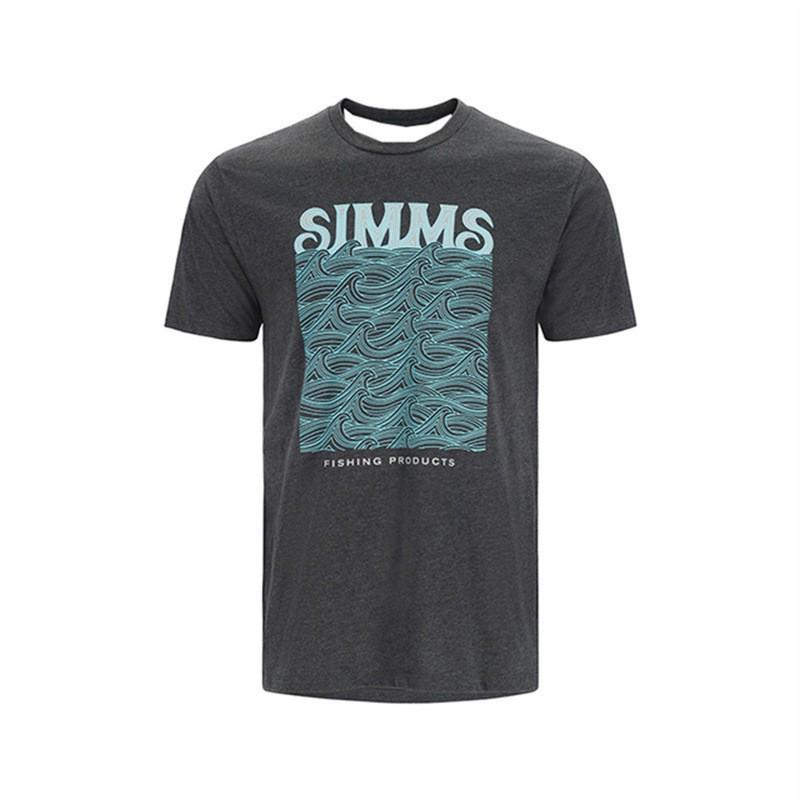 SIMMS Fishing Clothes Camo Sunblock Outdoor Luya Short-sleeved Sweatshirt Breathable T-shirt Top