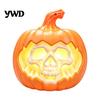 Decorative Fall Lights Halloween Pumpkin Light, LED Lighted Ghost Skull Lantern, Spooky Seasonal Atmosphere Lighting Tabletop Lamp for Home