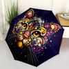 1pc Cat Kaleidoscope Automatic Folding Umbrella, 8-Rib Sturdy Canopy, Portable Travel Umbrella for Outdoor Use