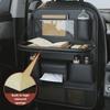 Heavy-Duty Waterproof Fabric Car Back Seat Organizer Foldable Table Tray  Long Travels