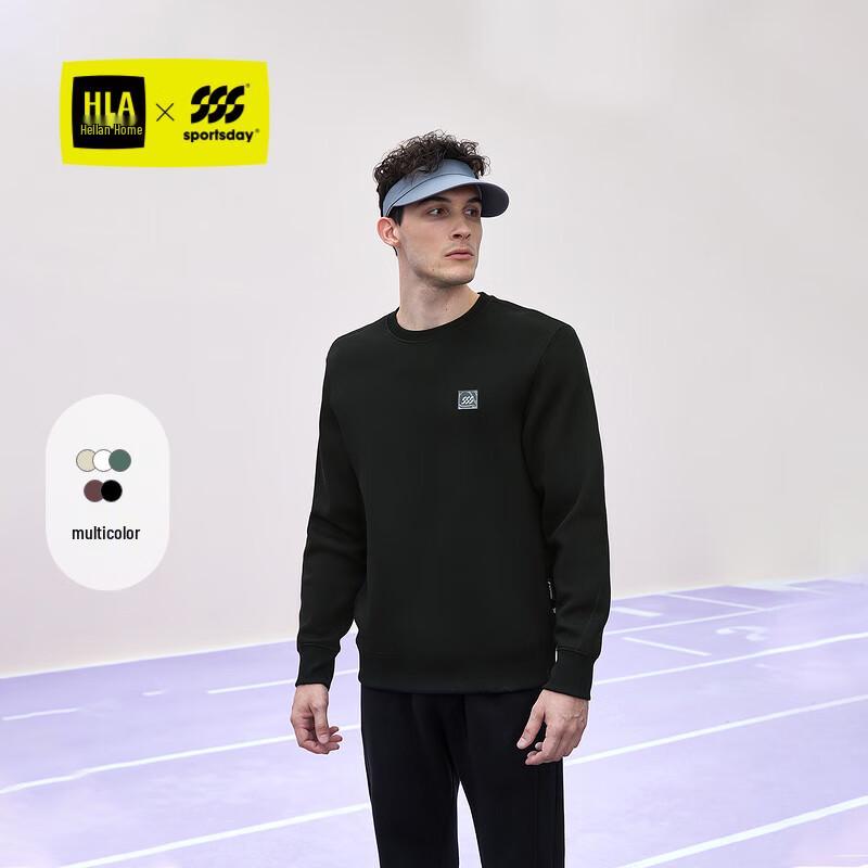 HLA Men's Equestrian Sports Round Neck Long Sleeve Sweatshirt