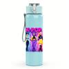 1 Stück Sanfte Pastell Kpop Girl Group Bust 750ml Farbe Kunststoff Wasserflasche Auslaufsicher Klappdeckel mit Strohhalm Für Sport Büro Zuhause