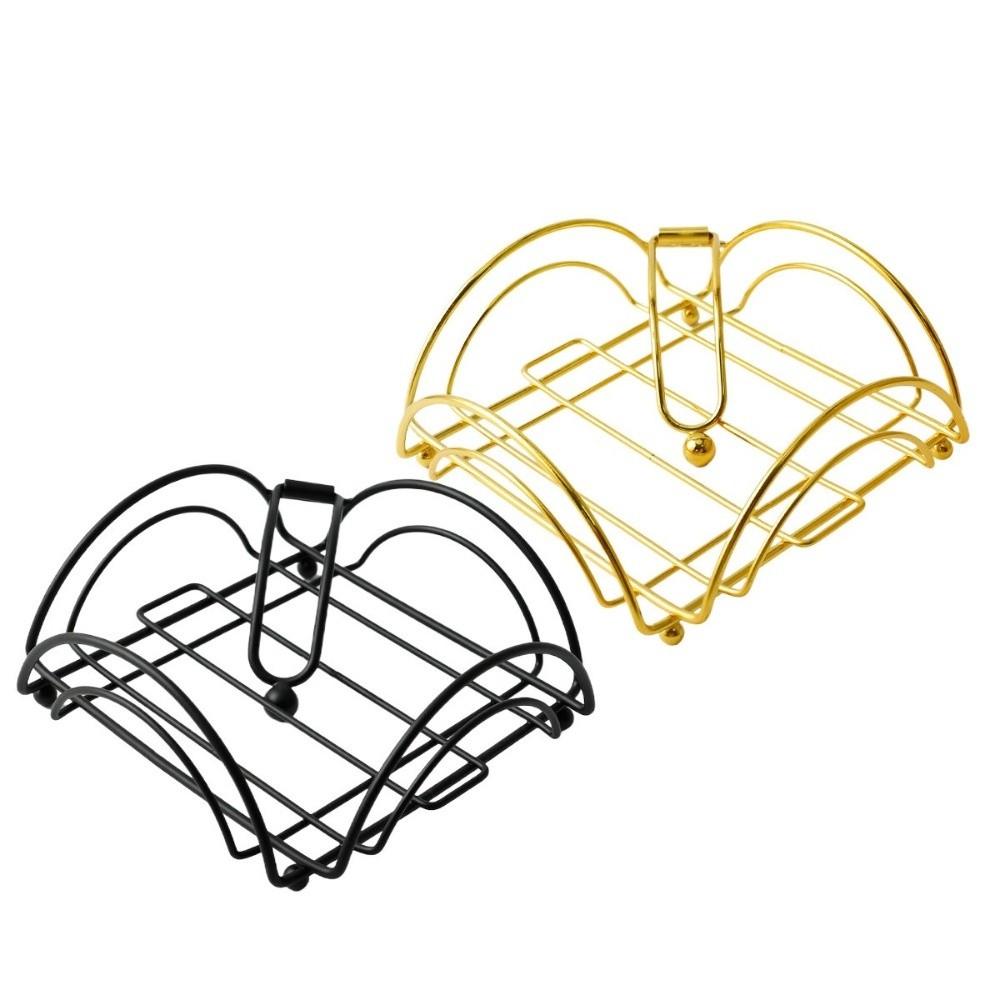 Elegant Metal Napkin Holder with Weighted Arm Square Napkin Box Decorative Holder Napkin Tray
