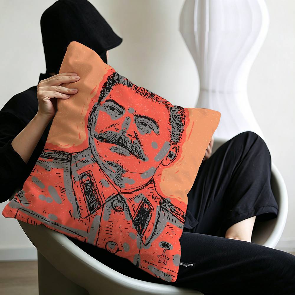 Lenin Joseph Stalin Cushion Cover Pillowcase Upholstery Sofa Throw Pillow Home Decor Pillowcas