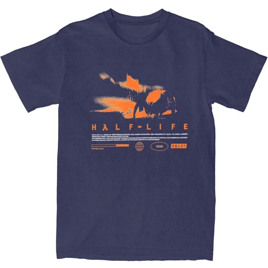 Herren T-Shirt Videospiele HALFS LIFES V3 T-Shirts Trendy Cool Sommer T-Shirts Lustiger Druck Reine Baumwolle Tops Übergröße 5XL