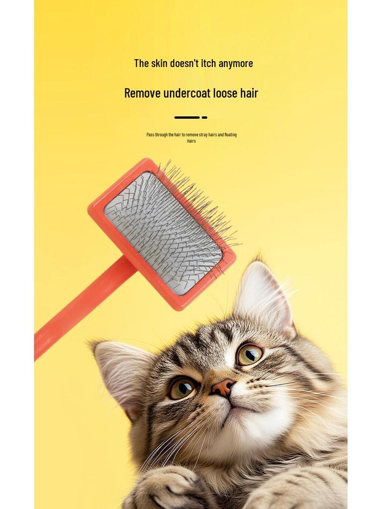 Custom Pet Hair Brush for Shedding and Fluffing - Fine Needle Air Cushion Comb for Dogs & Cats