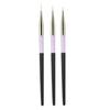 3pcs Delicate Fine Detail Nail Brush Fine Detail Nail Liner Brush Nail Art Brush  Gel Polish