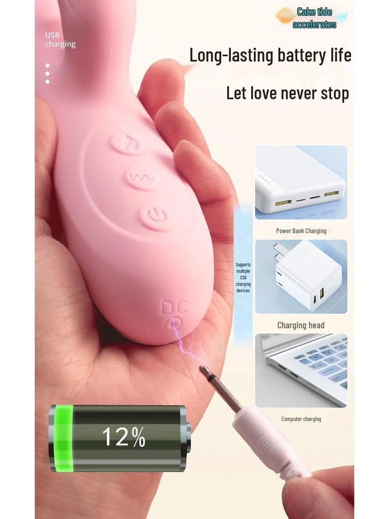Fairy Wand Second-Gen Vibrating Telescopic Rod for Women - Tongue-Licking, Heating, Massage Adult Toy.